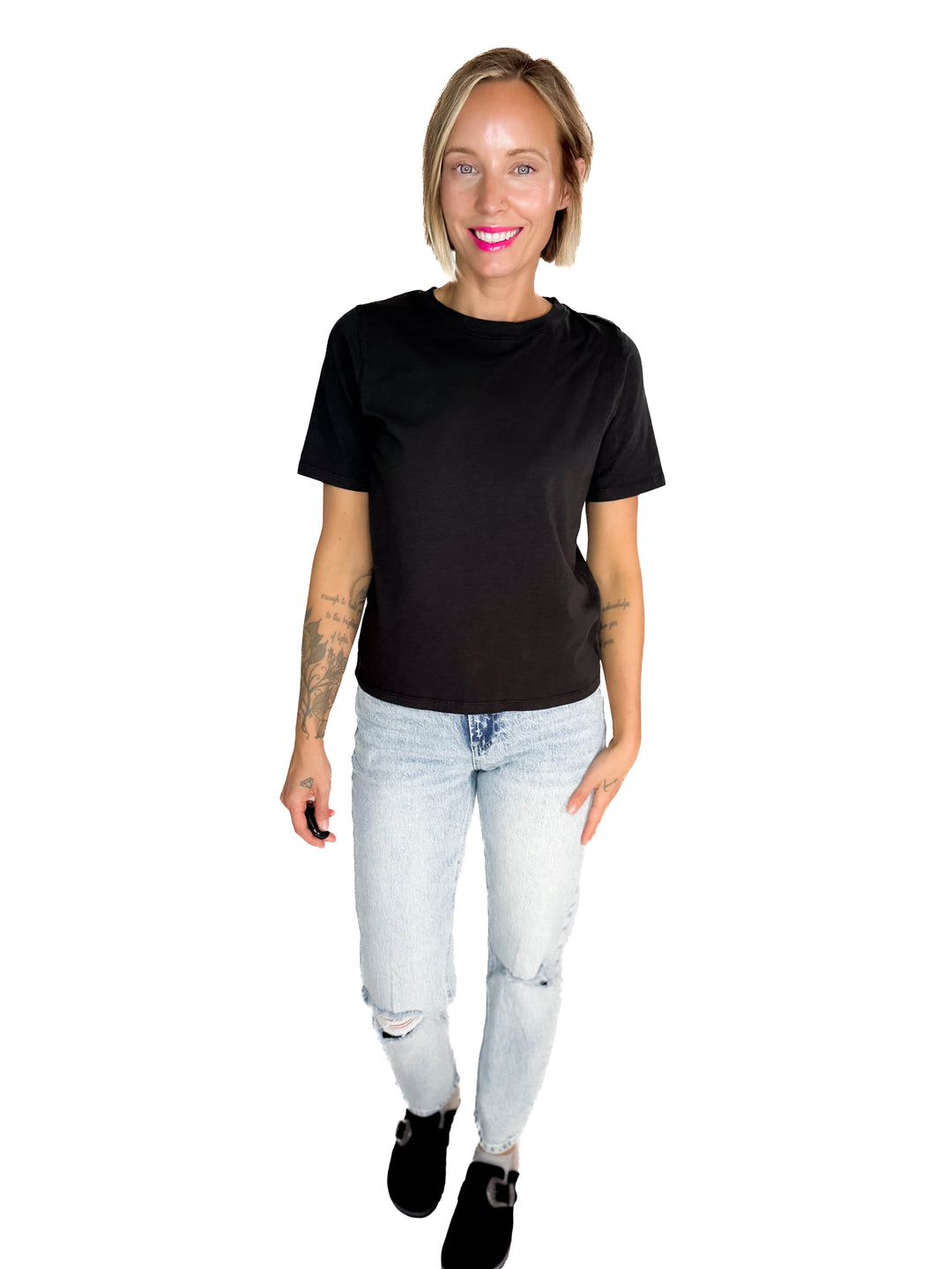 MONO B Scottie Pima Cotton Tee- BLACK