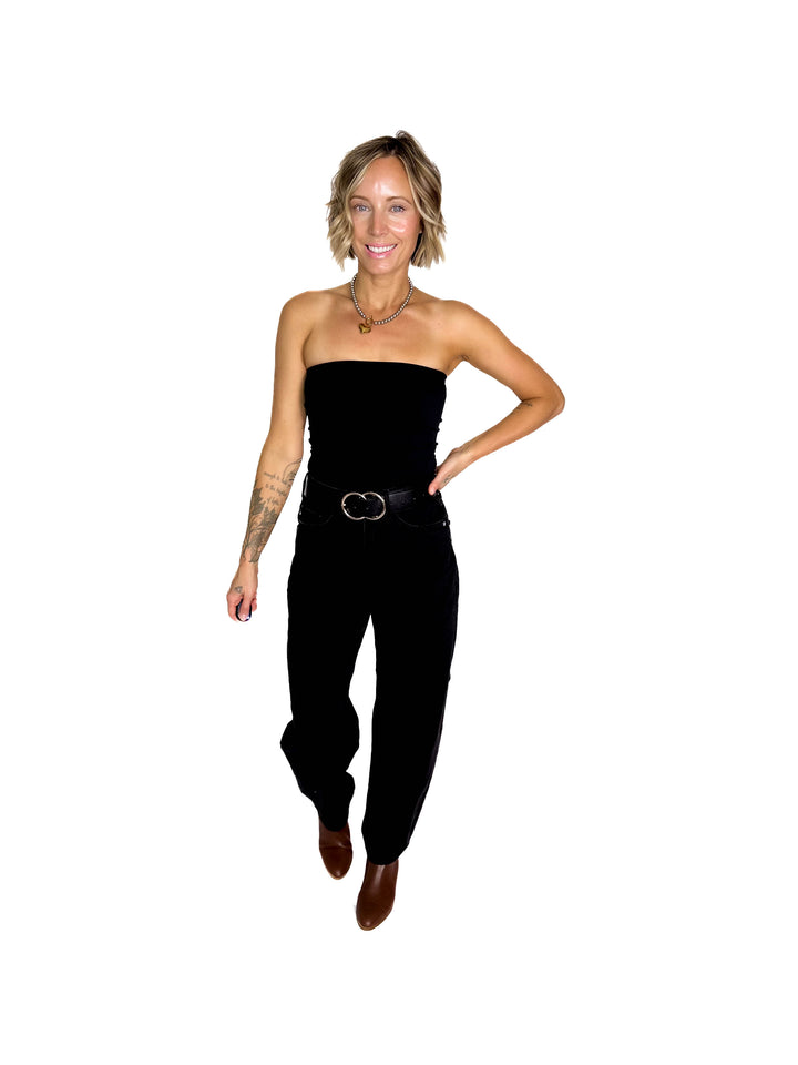 NIKIBIKI Two Layer Tube Top- BLACK