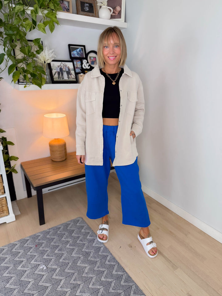 MONO B Valerie Snap on Shacket- NATURAL