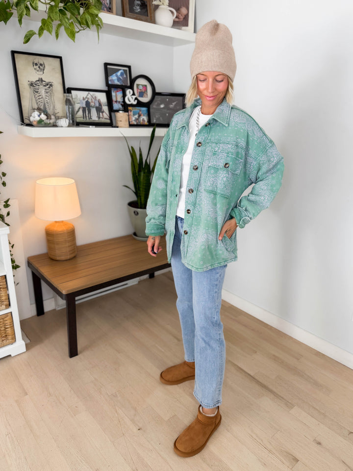 Timberland Paisley Padded Jacket- JADE LAVENDER