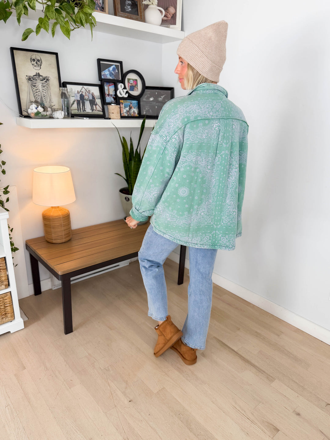 Timberland Paisley Padded Jacket- JADE LAVENDER