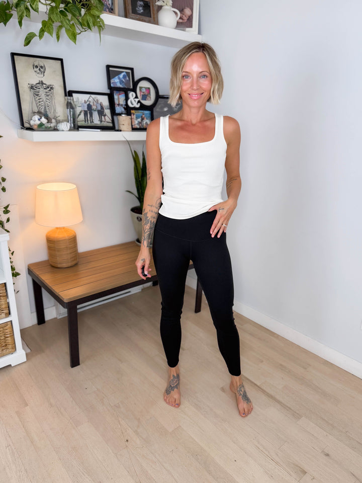 Therma Premium Active High Waist Fleece Lined Leggings- BLACK