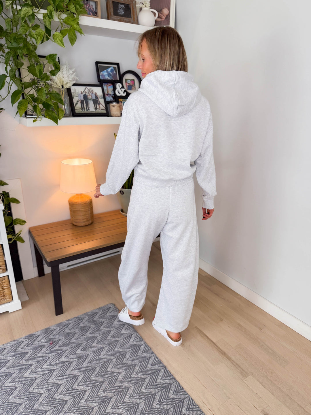 Huxlee Cotton Blend 1/2 Zip- HTHR GREY