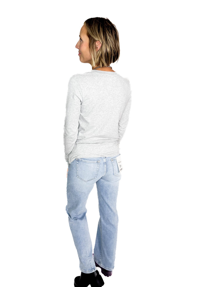 Not Your Basic Cotton Long Sleeve- HTHR GREY