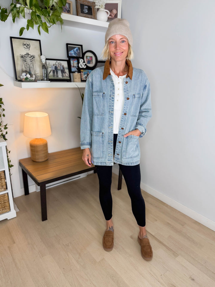 Butterscotch Denim Barn Jacket- LIGHT WASH