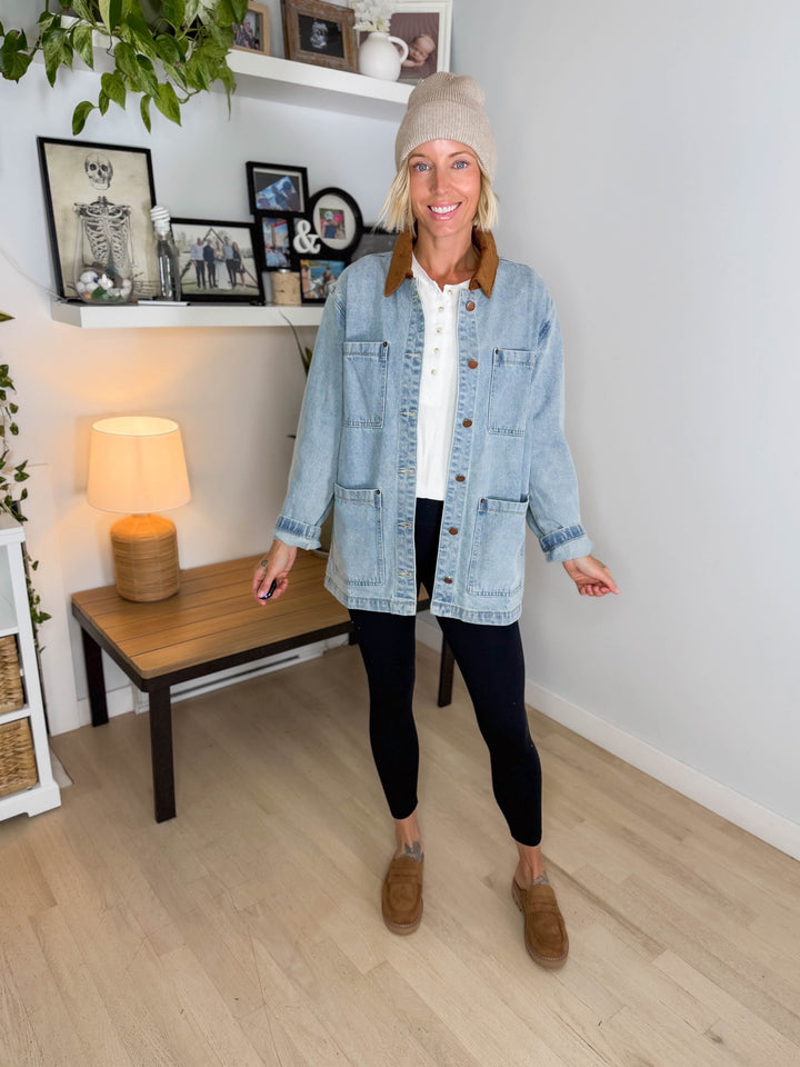 Butterscotch Denim Barn Jacket- LIGHT WASH