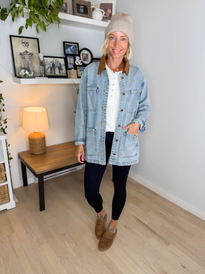 Butterscotch Denim Barn Jacket- LIGHT WASH