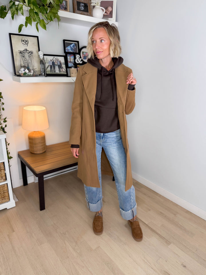 Burwood Collared Coat- CAMEL