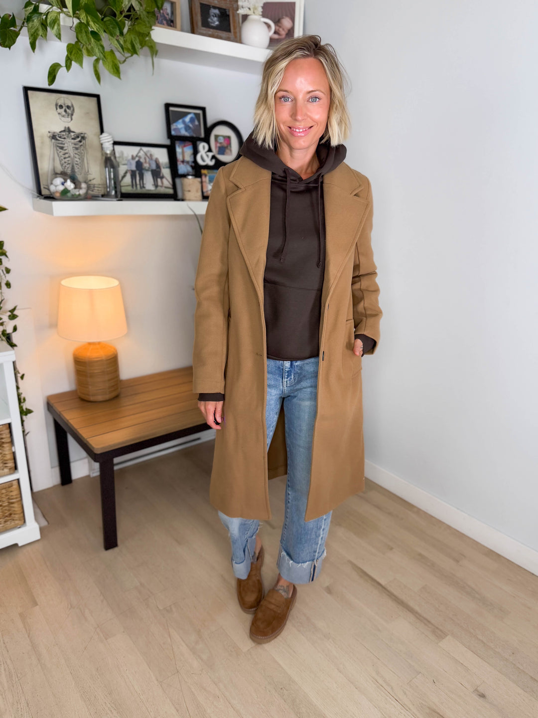 Burwood Collared Coat- CAMEL