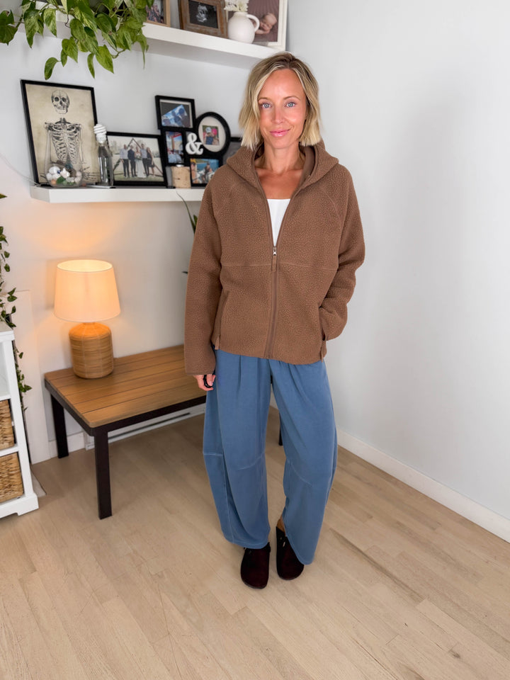 Firelight Soft Full Zip Fleece- LATTE