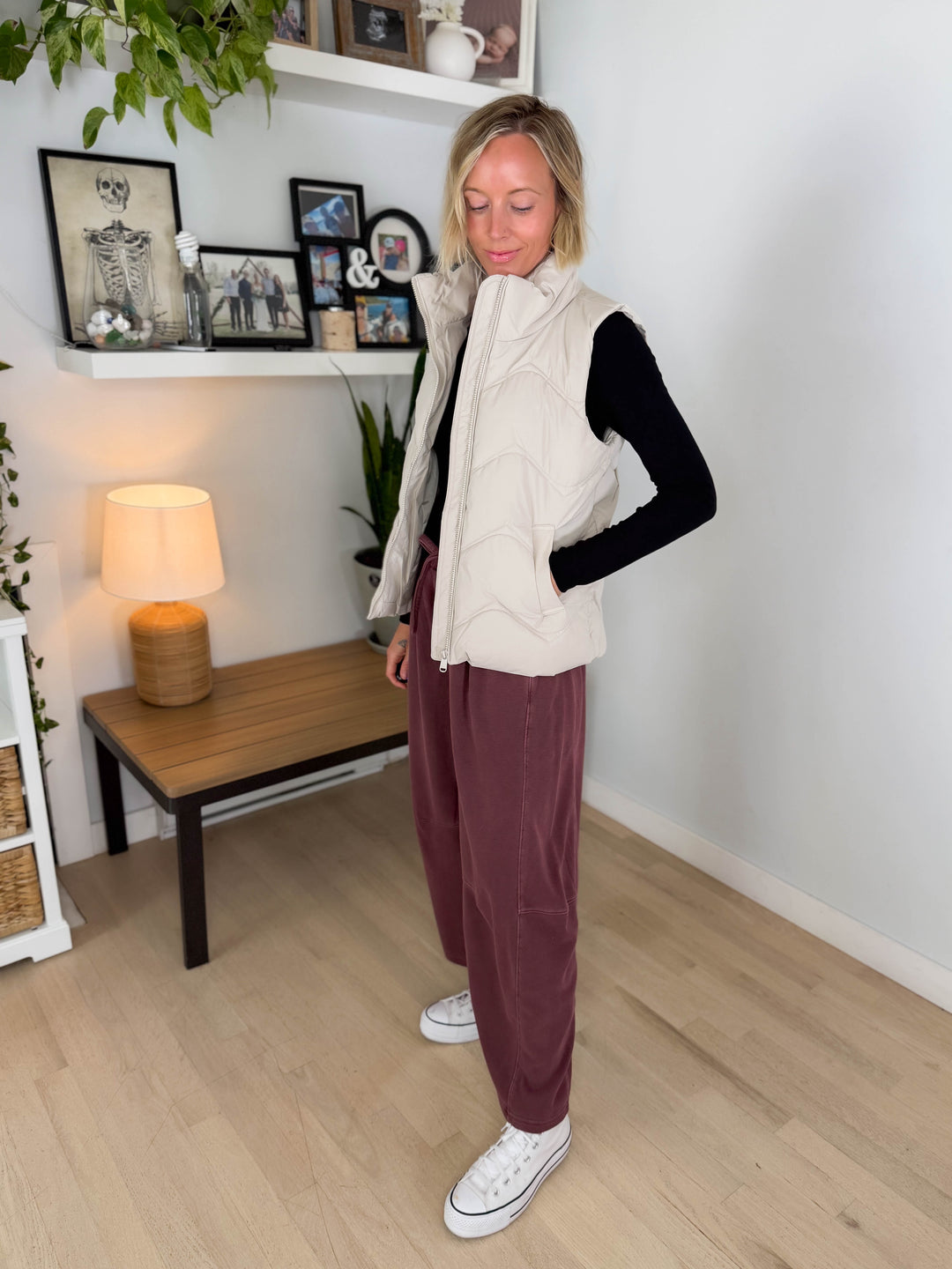 ONLY Power Puffer Vest- SILVER LINING