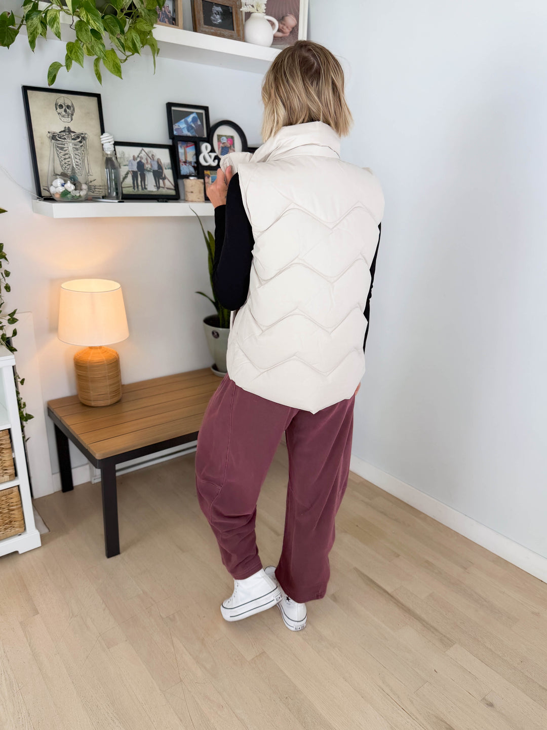 ONLY Power Puffer Vest- SILVER LINING