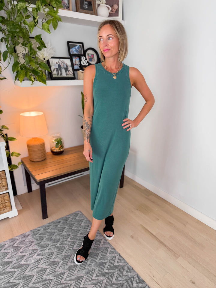 Summer Mist Tank Dress- HUNTER