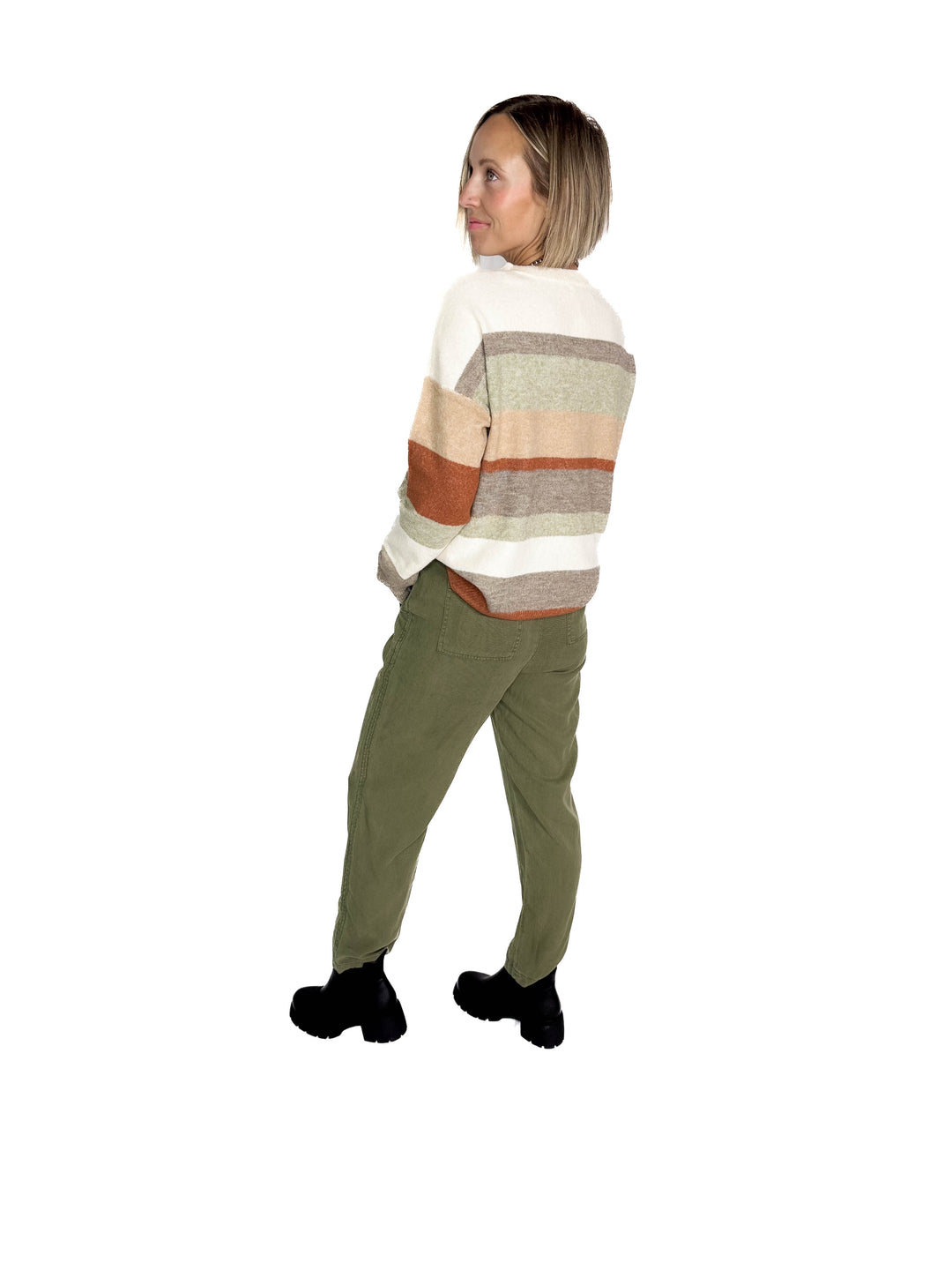 Verta Tencel Blend Tapered Pants- OLIVE-FINAL SALE