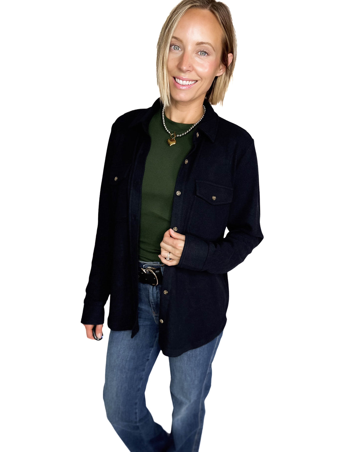 Linley Short Sleeve Micro Ribbed Athleisure Top- DEEP FOREST