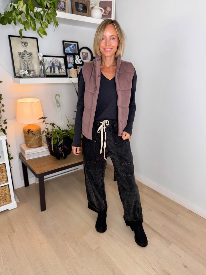 Peyton Corduroy Vest- COCOA