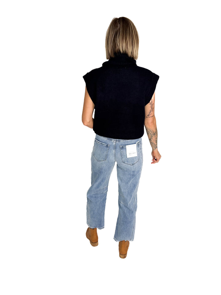 Shonna Sweater Top- BLACK