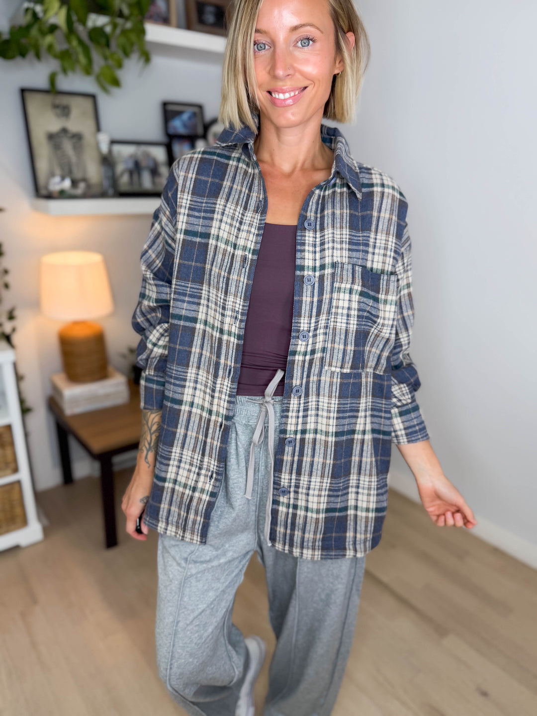 Fallfern Cotton Flannel- DENIM
