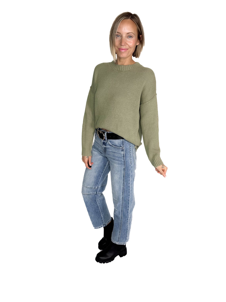 Elizabeth Drop Shoulder Sweater- FERN-FINAL SALE