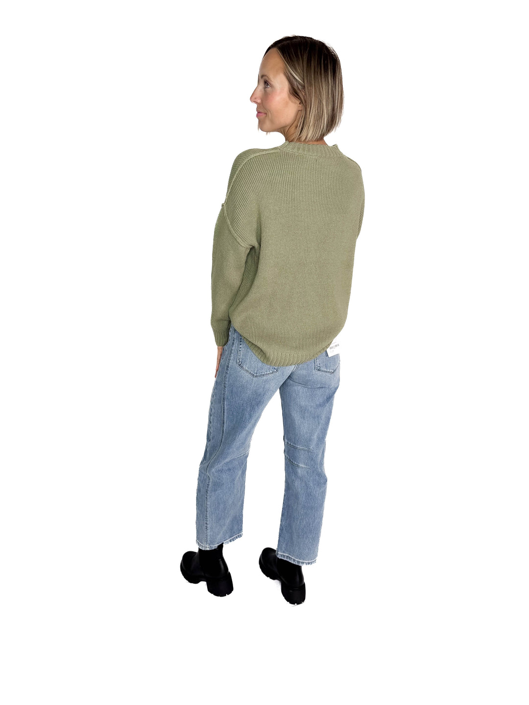 Elizabeth Drop Shoulder Sweater- FERN-FINAL SALE