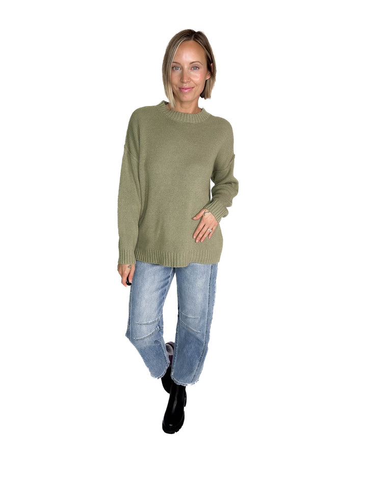 Elizabeth Drop Shoulder Sweater- FERN-FINAL SALE