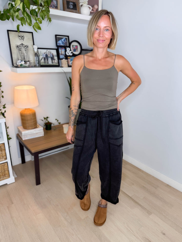 Spark Basic Solid Cami- BURNT OLIVE