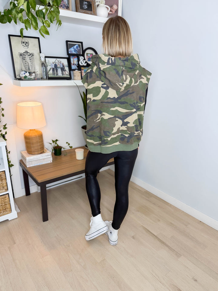 Auburina Athleisure Sleeveless Top- VINTAGE CAMO