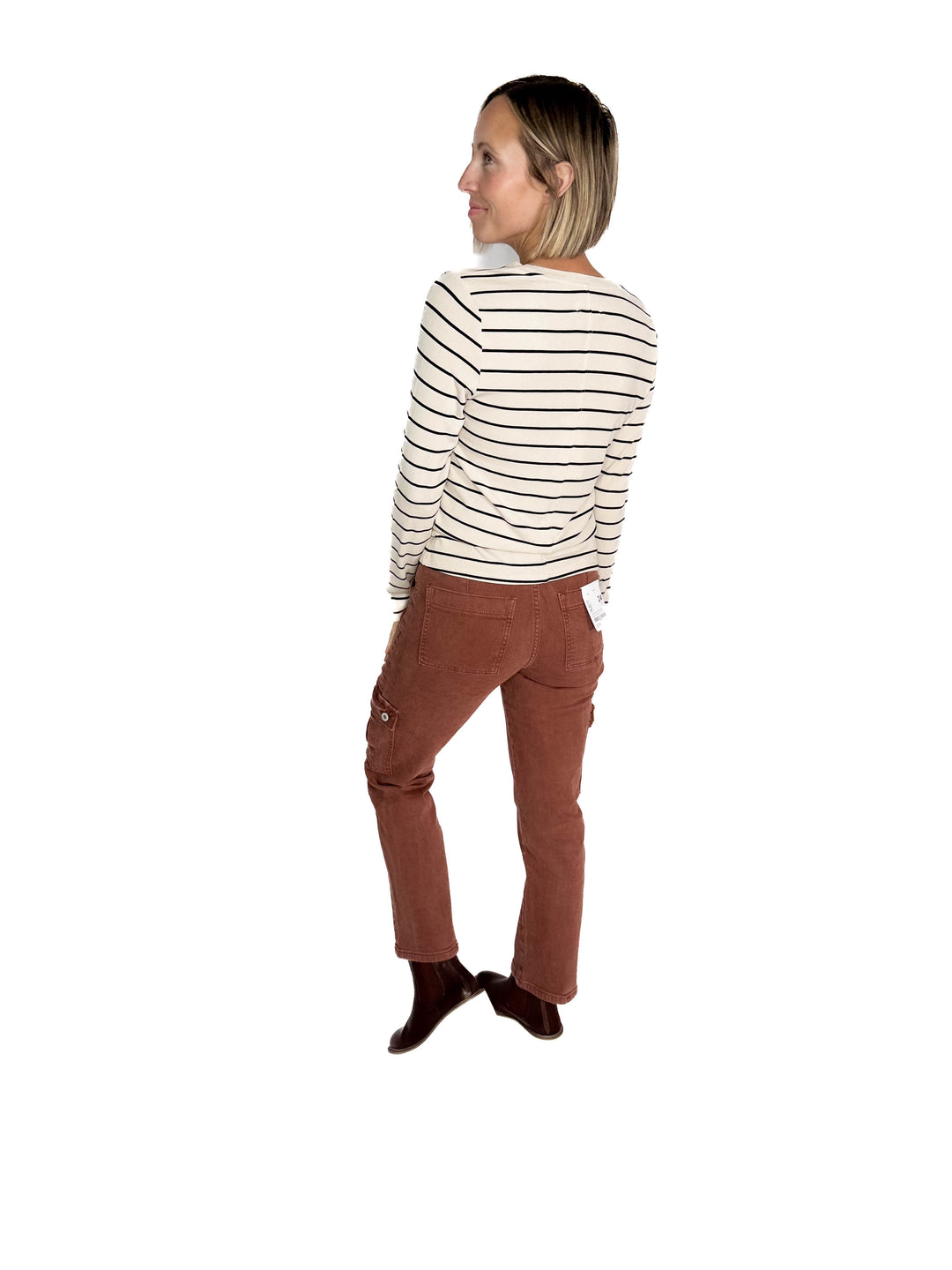 THREAD & SUPPLY Lauren Long Sleeve- BIRCH BLACK