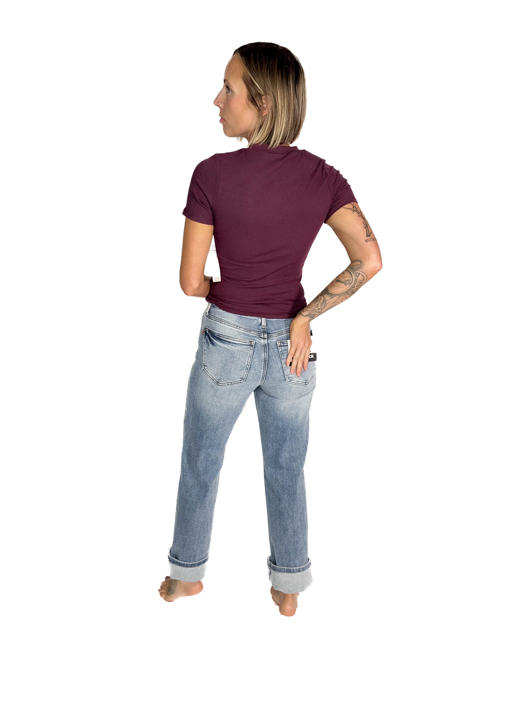 JUDY BLUE Nova Mid Rise 90's Straight Rigid Magic Jeans- MEDIUM WASH