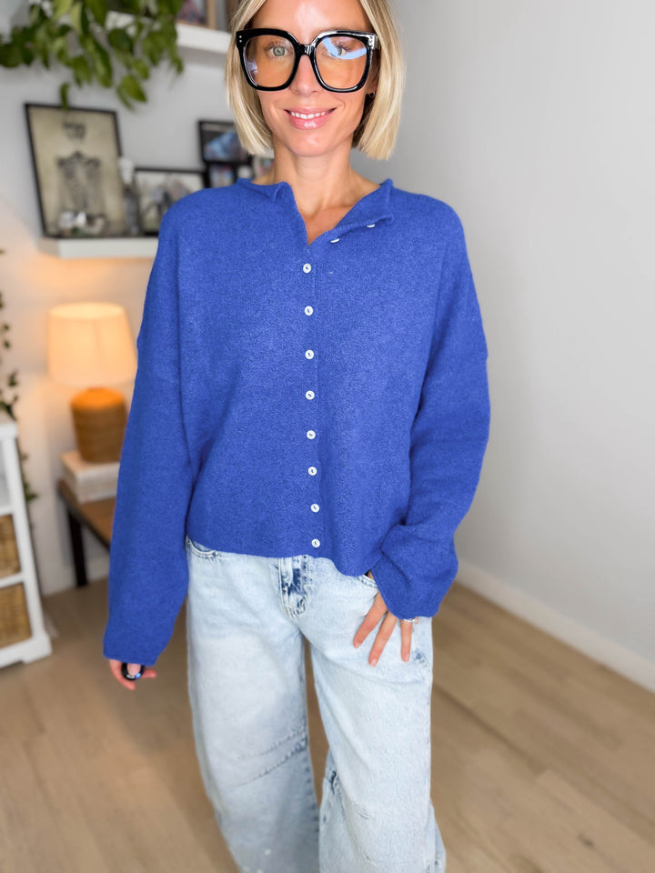 Piper Cardigan- COBALT BLUE