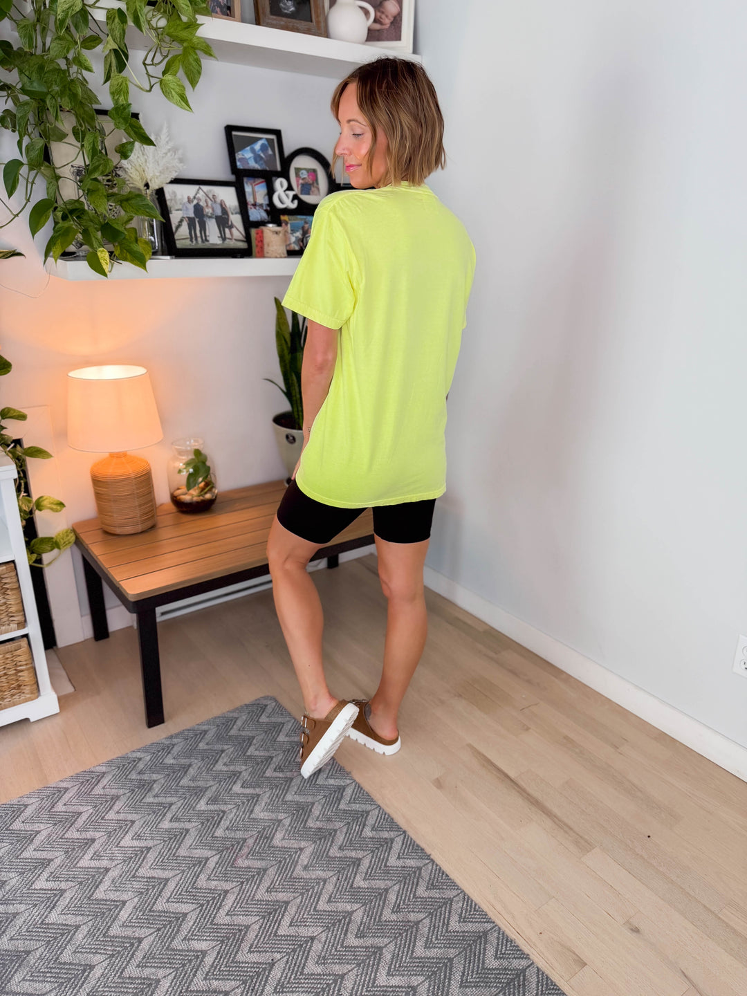 Crabby Graphic Tee- NEON LIME