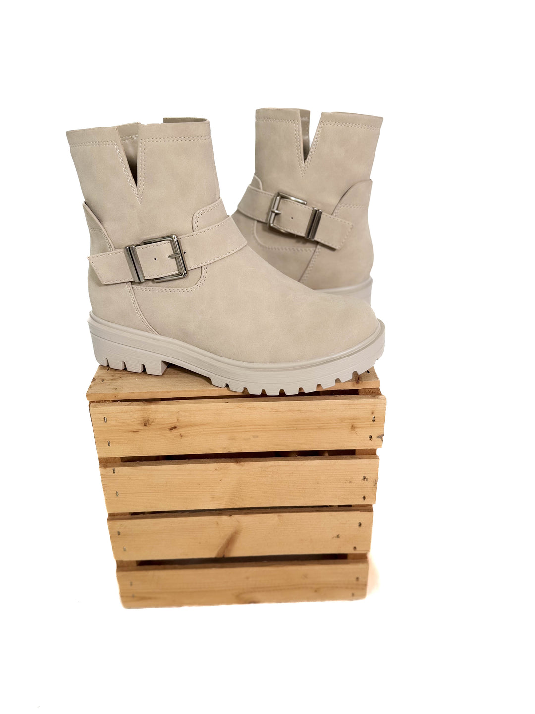 Frisky Lug Boot- SAND BEIGE-FINAL SALE *8.5*