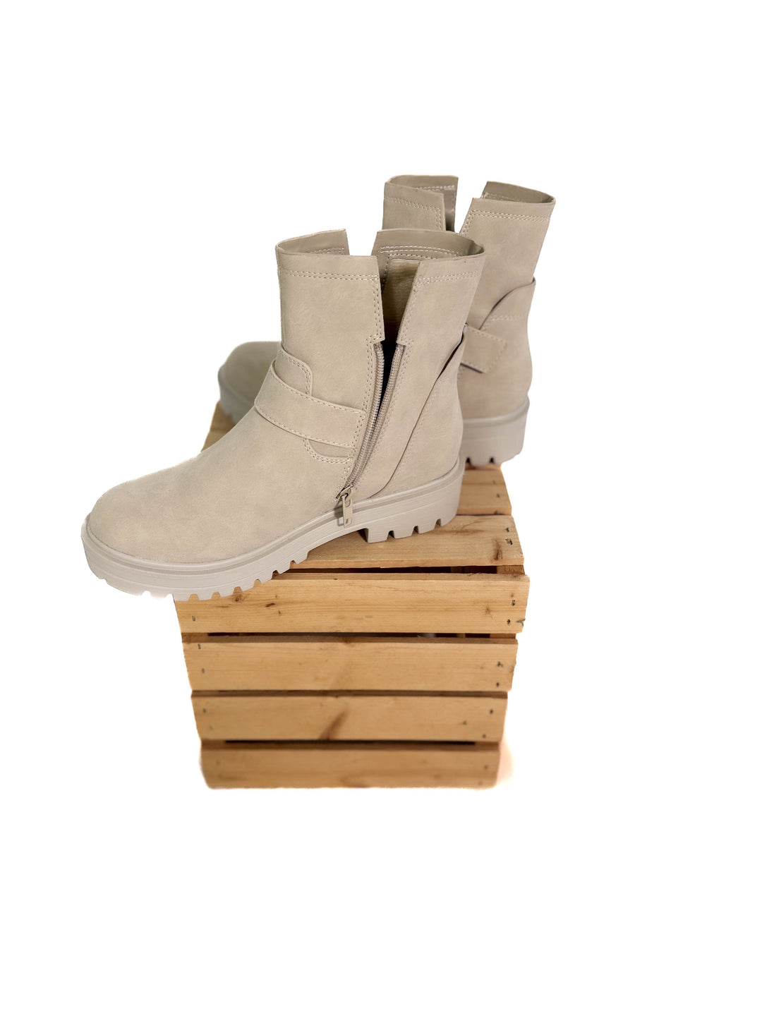 Frisky Lug Boot- SAND BEIGE-FINAL SALE *8.5*