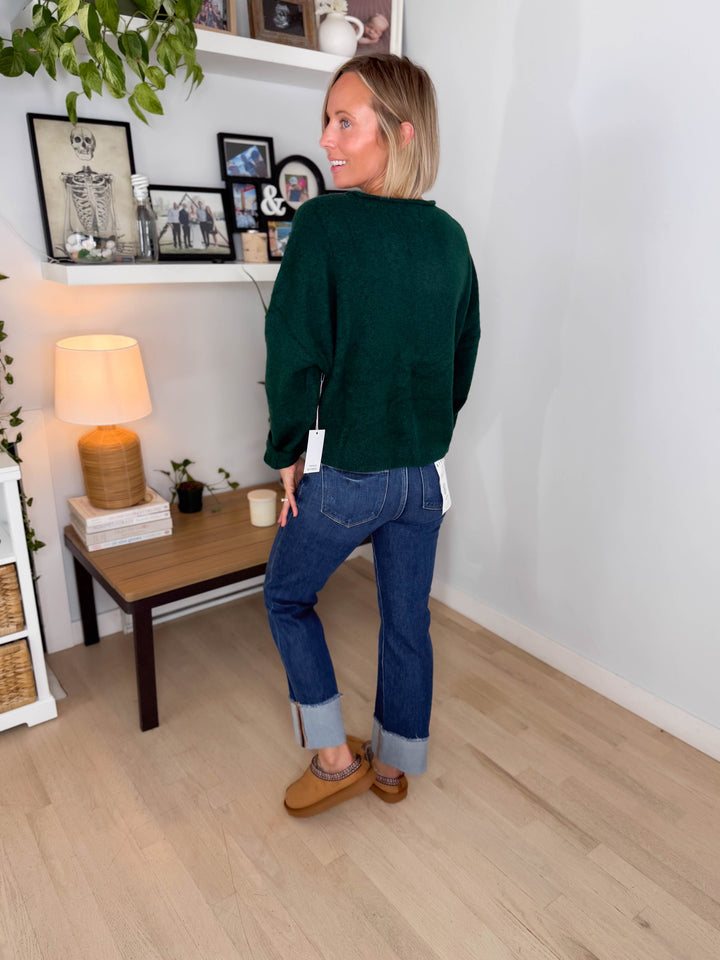 Piper Cardigan- FOREST GREEN