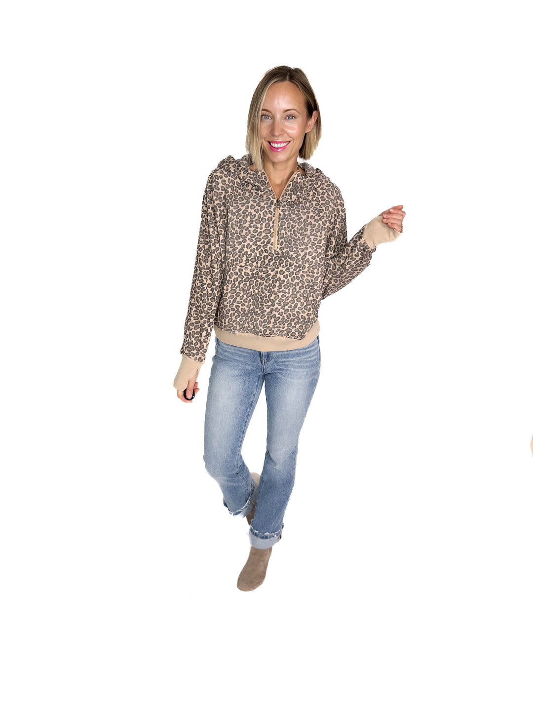 Easy Does It 1/2 Zip- CHEETAH