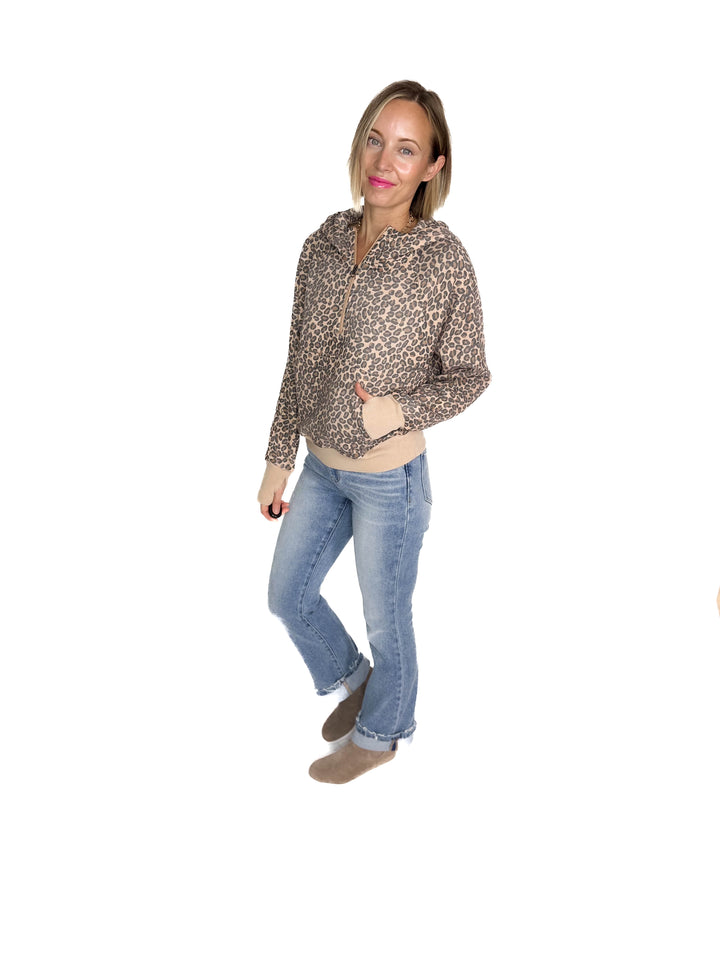 Easy Does It 1/2 Zip- CHEETAH