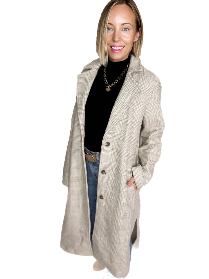 Winter Luxe Houndstooth Coat