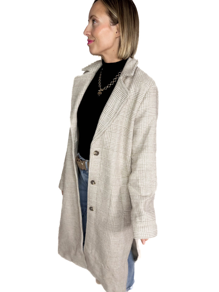 Winter Luxe Houndstooth Coat