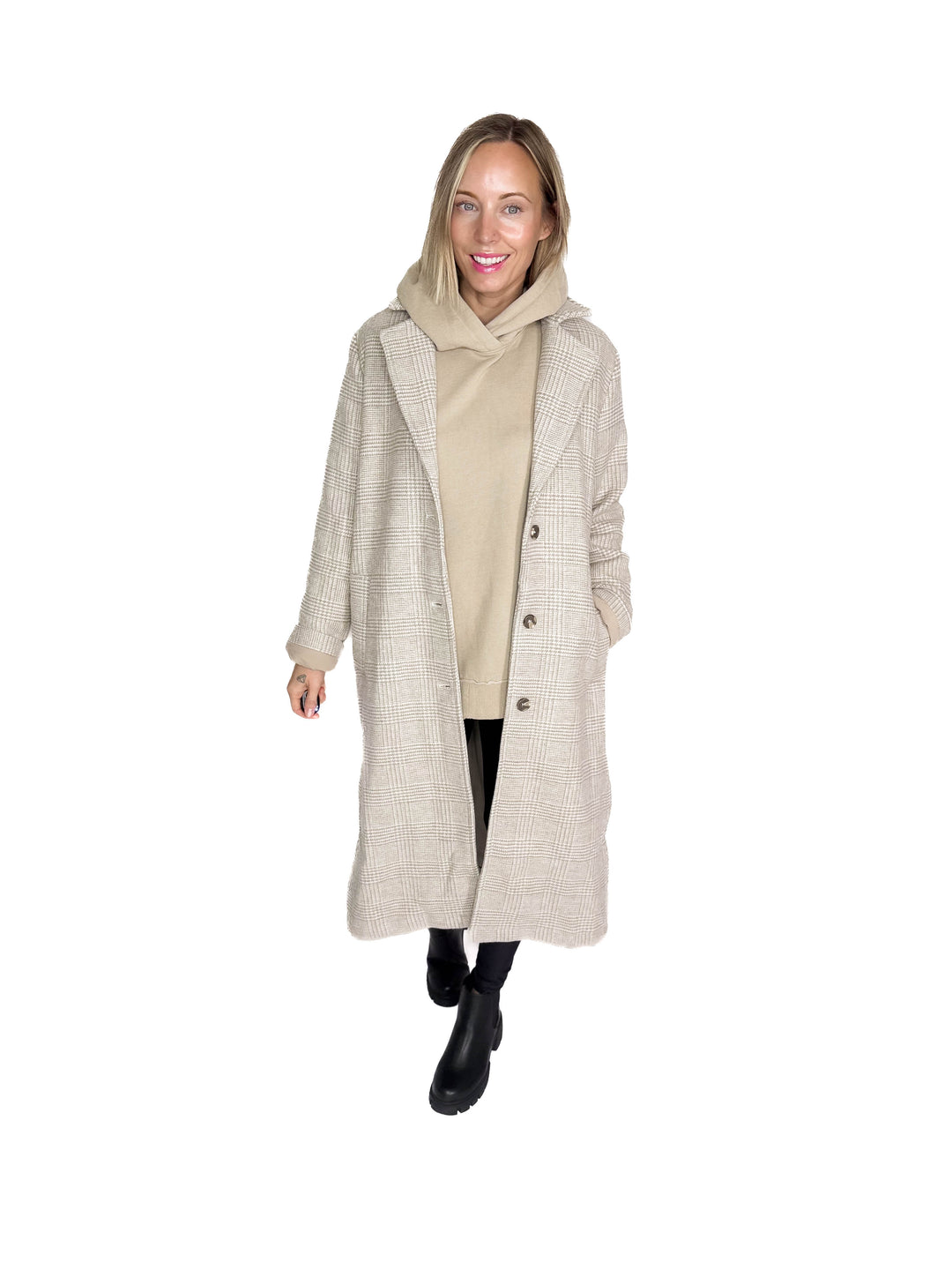 Winter Luxe Houndstooth Coat