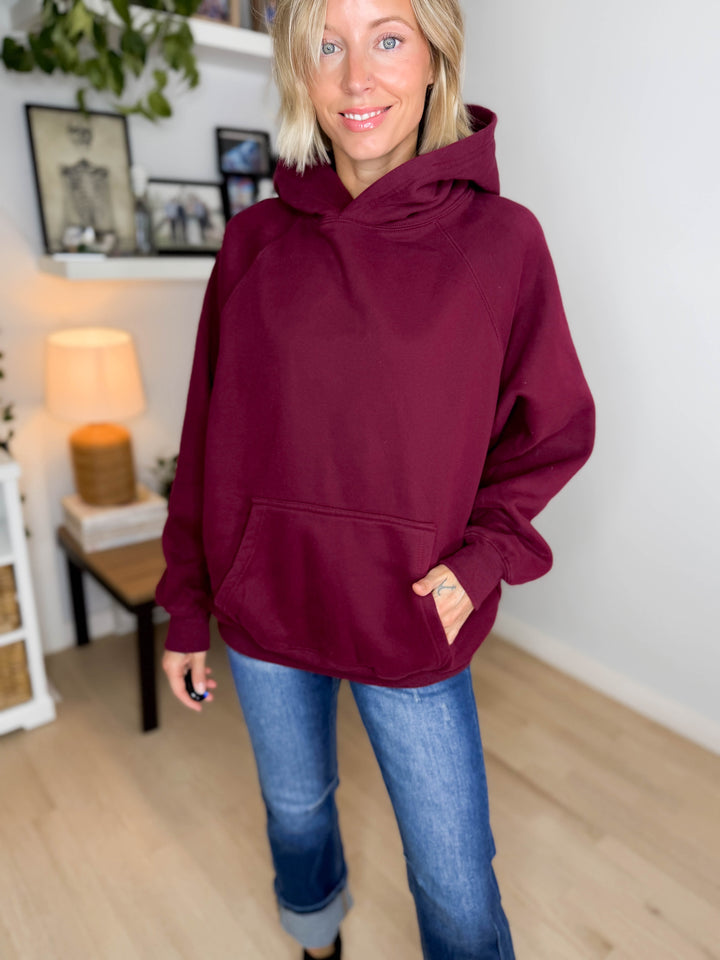 Tanis Premium Fleece Hoodie- MAROON