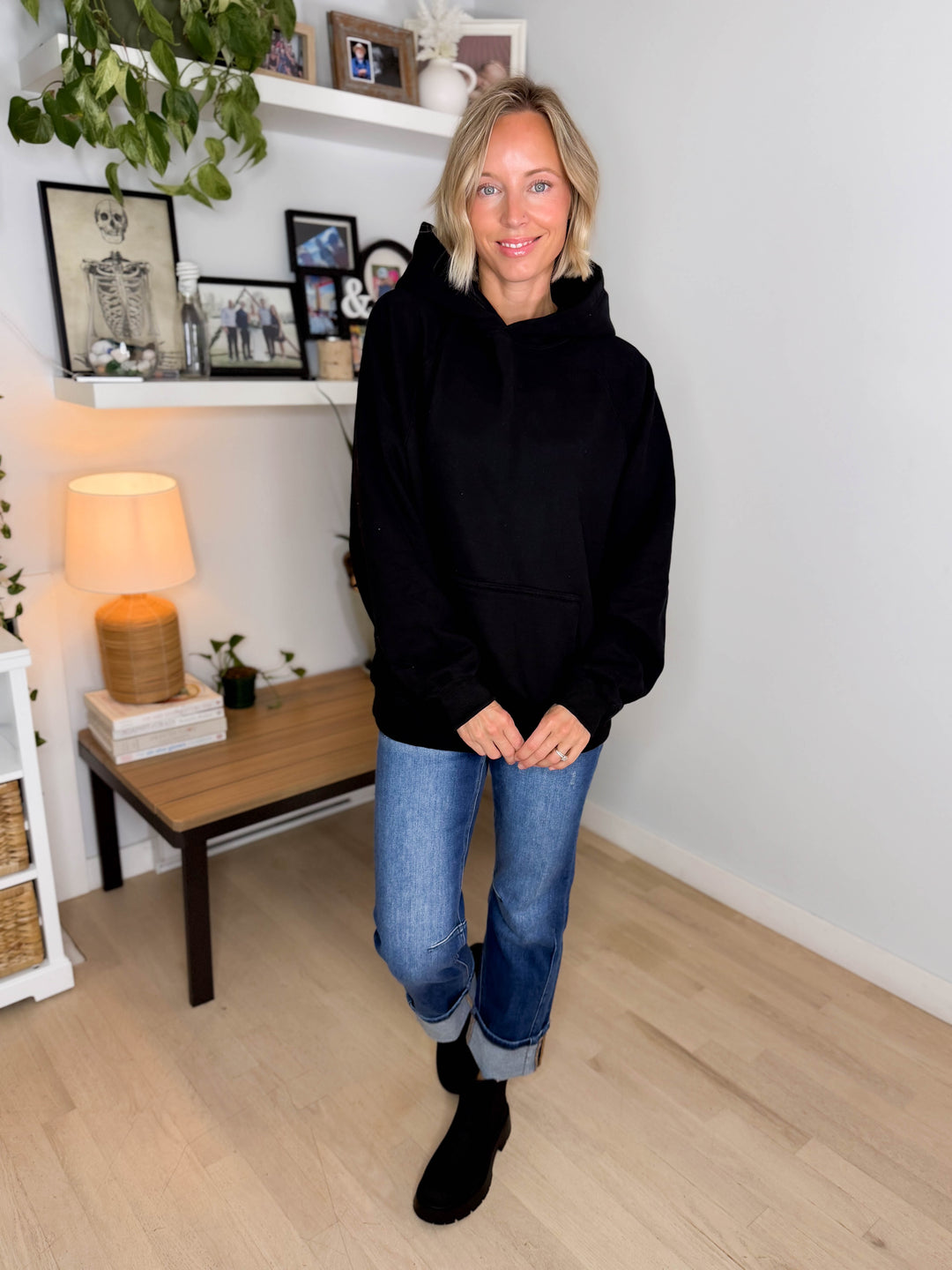 Tanis Premium Fleece Hoodie- BLACK