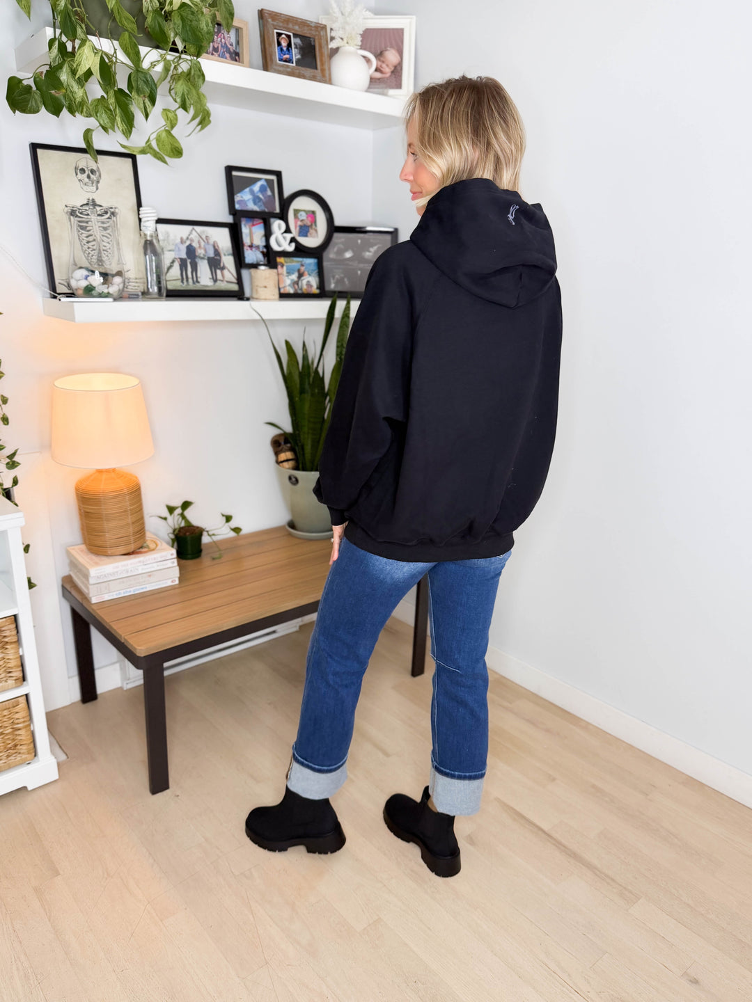 Tanis Premium Fleece Hoodie- BLACK