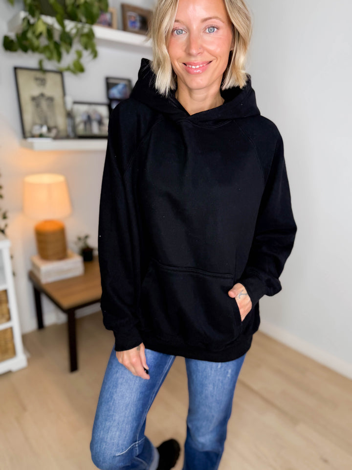 Tanis Premium Fleece Hoodie- BLACK