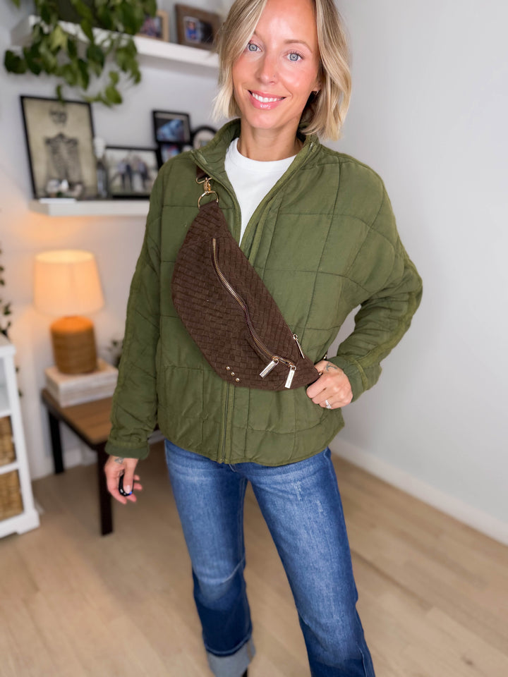 Susie Suede Bum Bag- CHOCOLATE