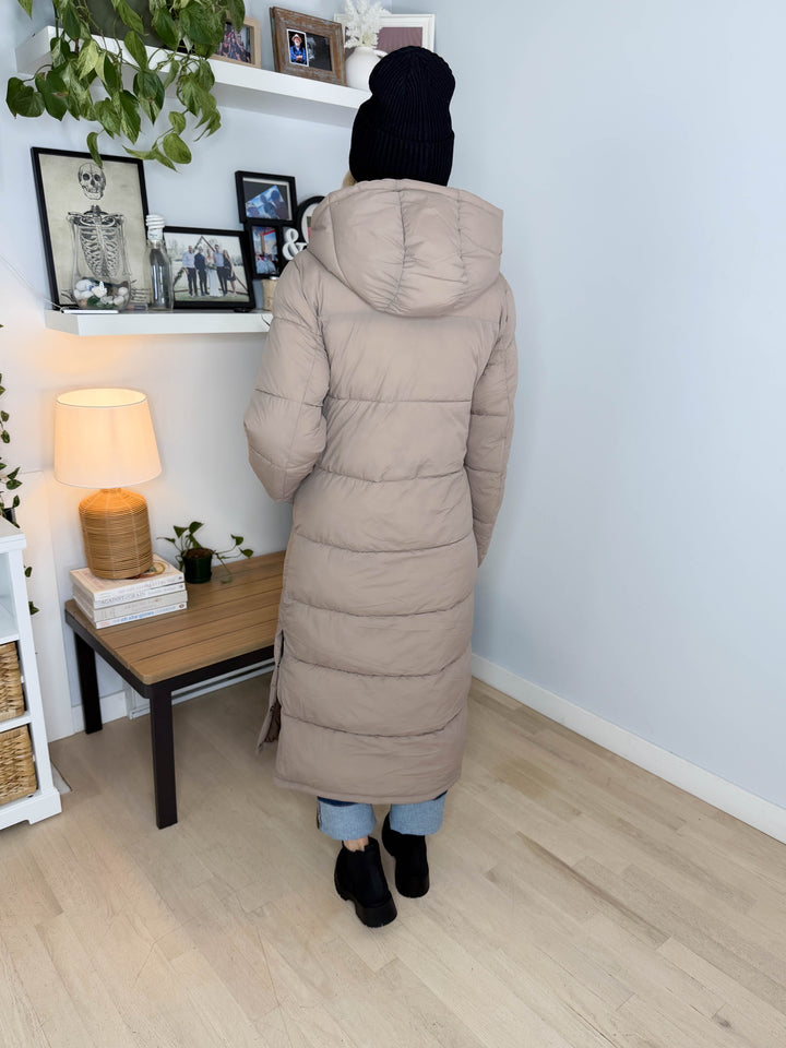 ONLY Premium Puff XLong Jacket- TAUPE GRAY