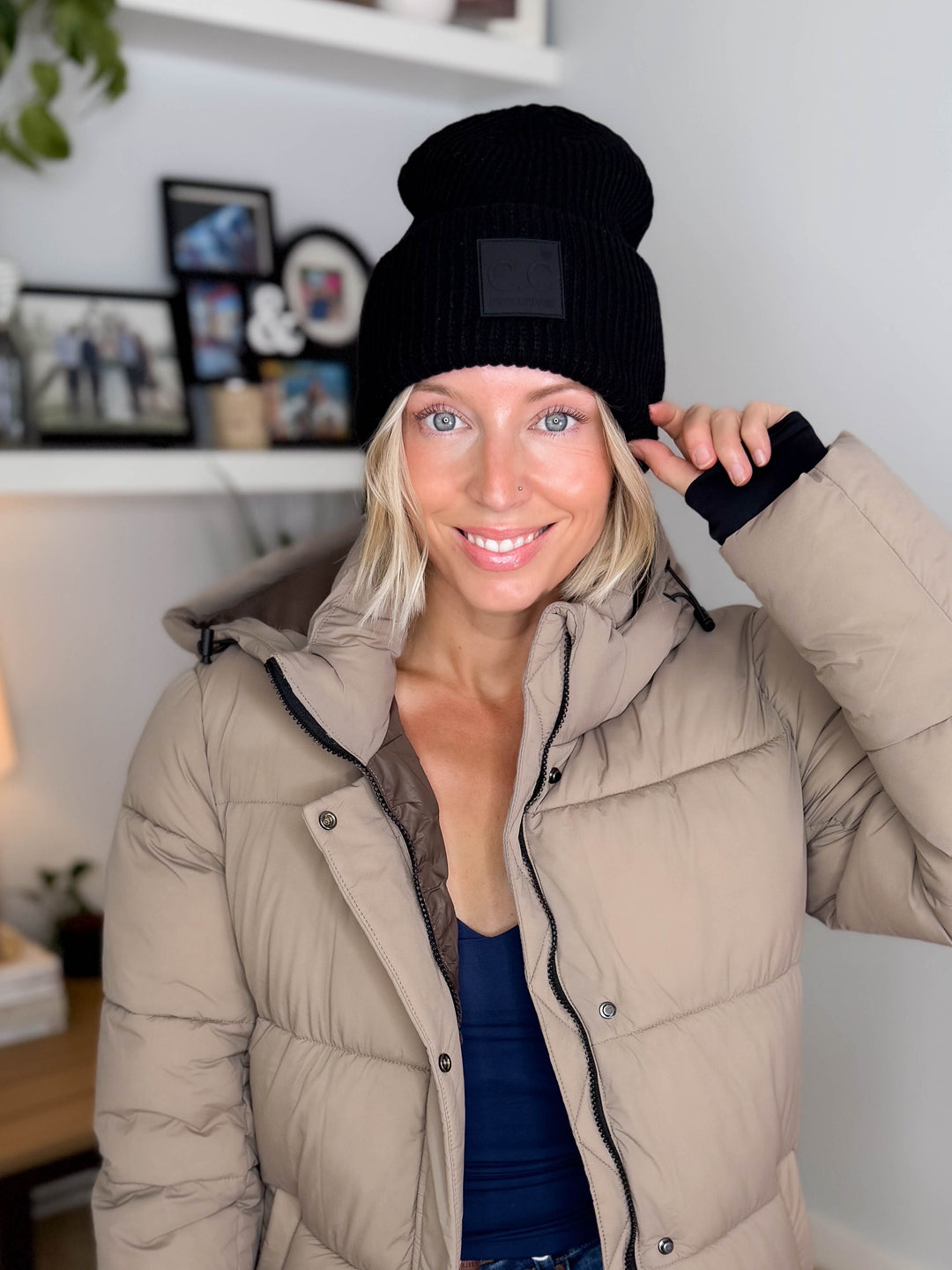 CC Soft Ribbed Beanie- BLACK