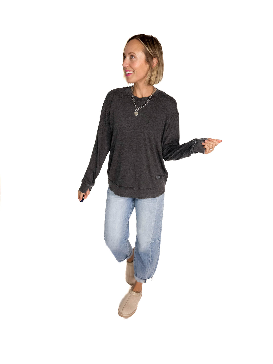 ROYCE Poncho Long Sleeve- BLACK