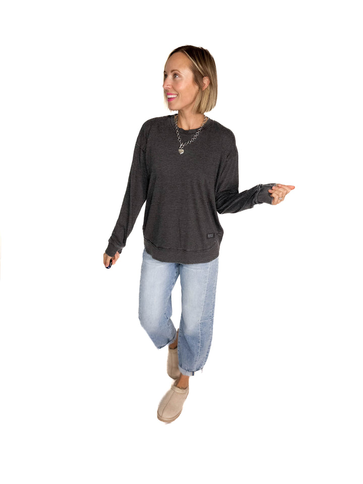 ROYCE Poncho Long Sleeve- BLACK