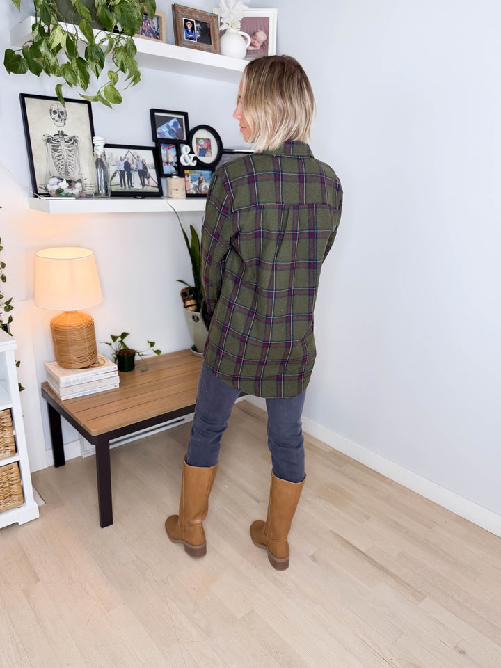 Collina Plaid Thick Flannel - GREEN