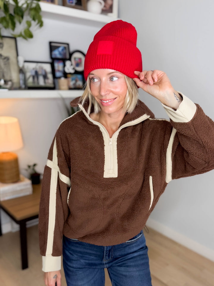 CC Soft Ribbed Beanie- RED
